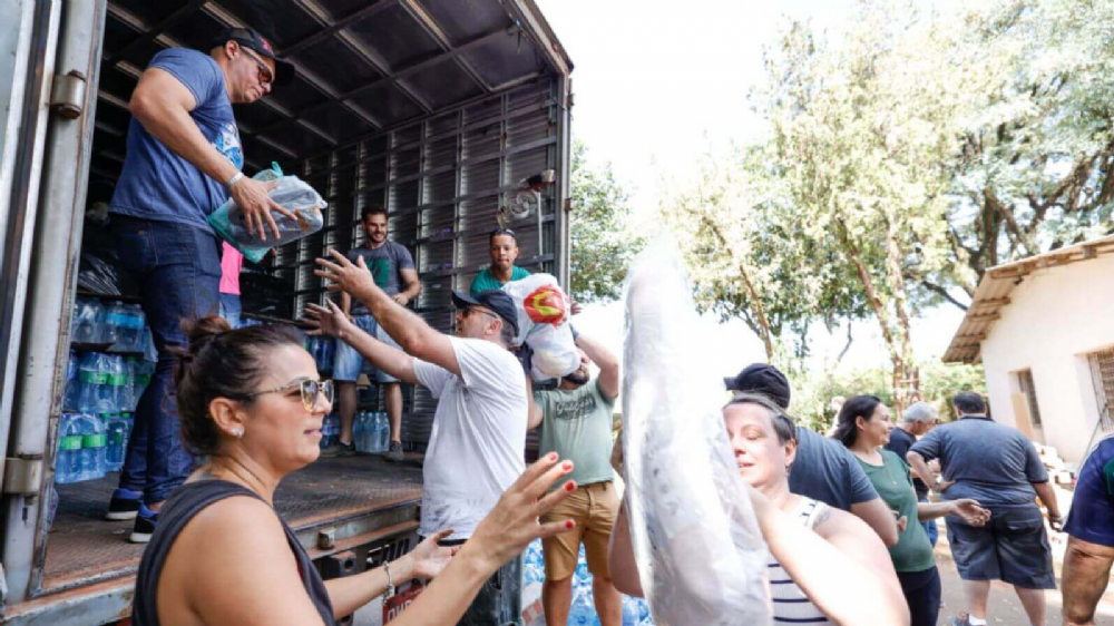 POPULAO DE JUNDIA ARRECADOU 500 TONELADAS DE DOAES AO RIO GRANDE DO SUL